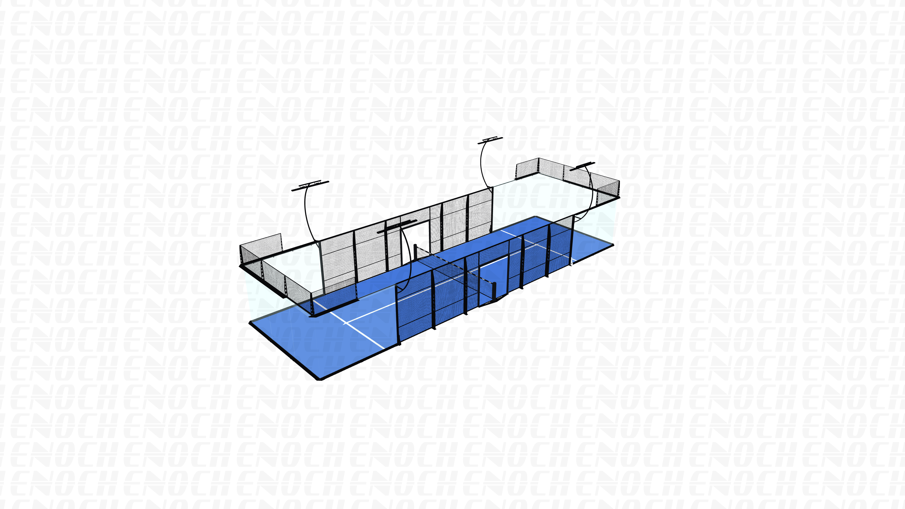 单人超级全景 Padel 球场